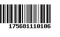 Código de Barras 175681110106