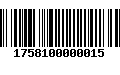 Código de Barras 1758100000015