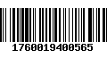 Código de Barras 1760019400565