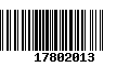 Código de Barras 17802013