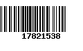 Código de Barras 17821538