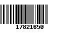 Código de Barras 17821650