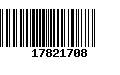 Código de Barras 17821708