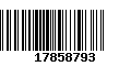 Código de Barras 17858793