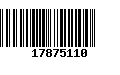 Código de Barras 17875110