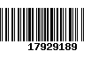 Código de Barras 17929189