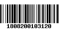 Código de Barras 1808200103120