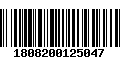 Código de Barras 1808200125047