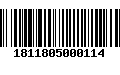 Código de Barras 1811805000114