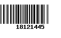 Código de Barras 18121445