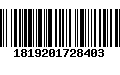 Código de Barras 1819201728403