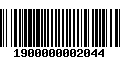 Código de Barras 1900000002044