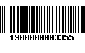 Código de Barras 1900000003355