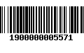 Código de Barras 1900000005571