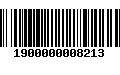 Código de Barras 1900000008213