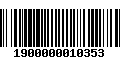 Código de Barras 1900000010353