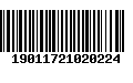 Código de Barras 19011721020224