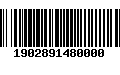 Código de Barras 1902891480000