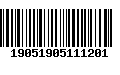 Código de Barras 19051905111201