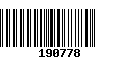 Código de Barras 190778