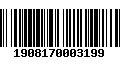 Código de Barras 1908170003199