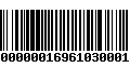 Código de Barras 19100000016961030001494