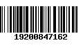 Código de Barras 19200847162