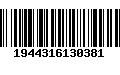 Código de Barras 1944316130381