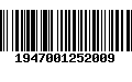 Código de Barras 1947001252009