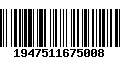 Código de Barras 1947511675008