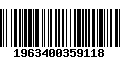 Código de Barras 1963400359118