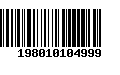 Código de Barras 198010104999