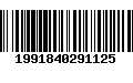 Código de Barras 1991840291125