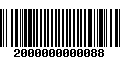 Código de Barras 2000000000088