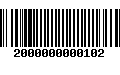 Código de Barras 2000000000102