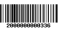 Código de Barras 2000000000336