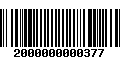 Código de Barras 2000000000377