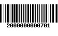 Código de Barras 2000000000701