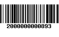 Código de Barras 2000000000893