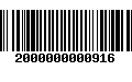 Código de Barras 2000000000916