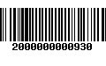 Código de Barras 2000000000930