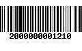 Código de Barras 2000000001210