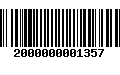 Código de Barras 2000000001357