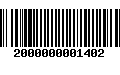 Código de Barras 2000000001402