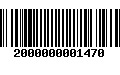 Código de Barras 2000000001470