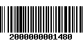 Código de Barras 2000000001480