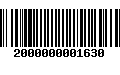 Código de Barras 2000000001630