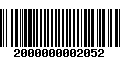 Código de Barras 2000000002052