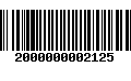 Código de Barras 2000000002125