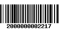 Código de Barras 2000000002217